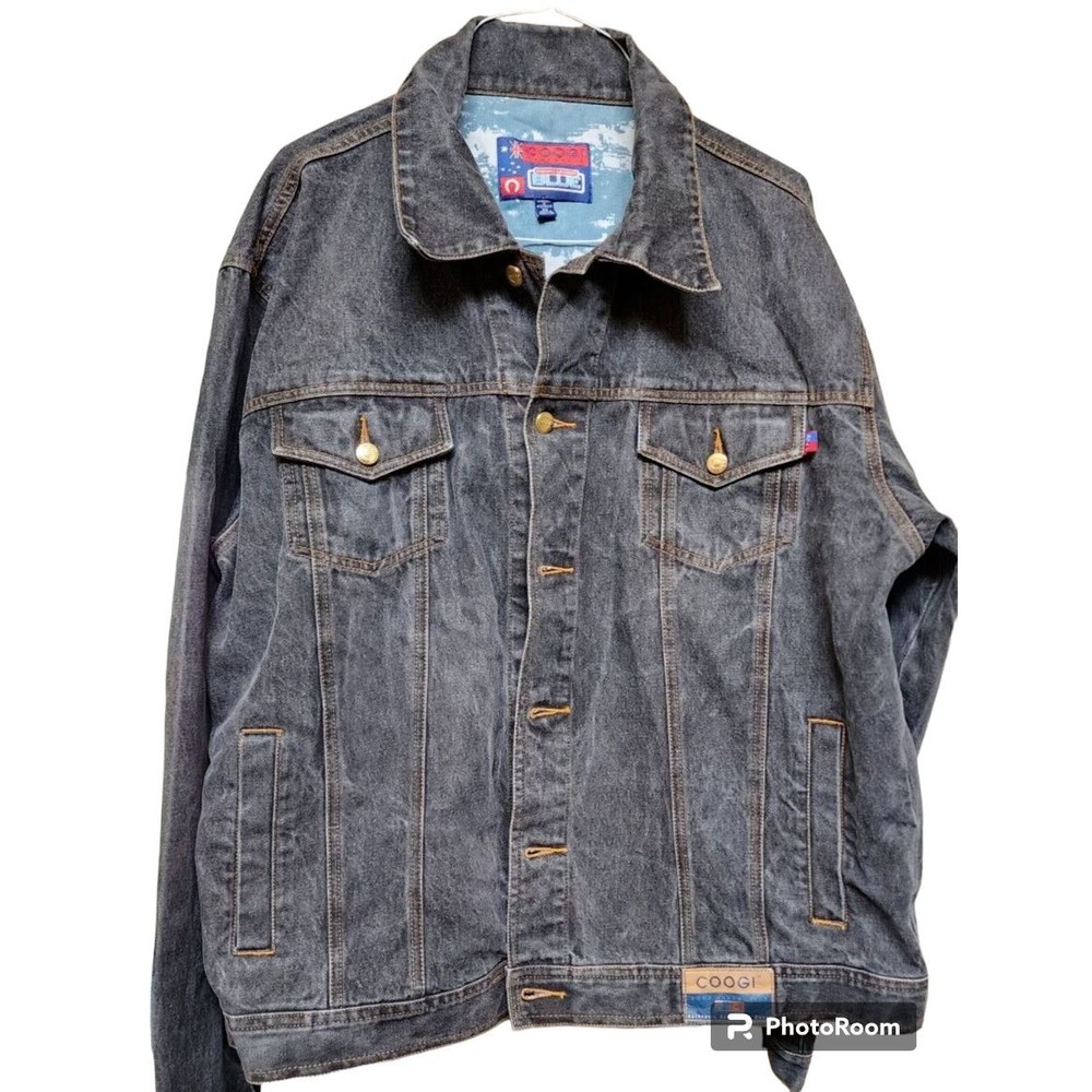 Coogi Australia Down Under Blue Denim Jean Trucker Jacket Size 3X Mint